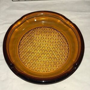 Amberina Glass Ash Tray BIG Marvelous Mrs. Maisel Ash Tray Big Amber Ashtray